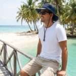 Navy Blue KTM Hemp Safari Hat with Chin Strap