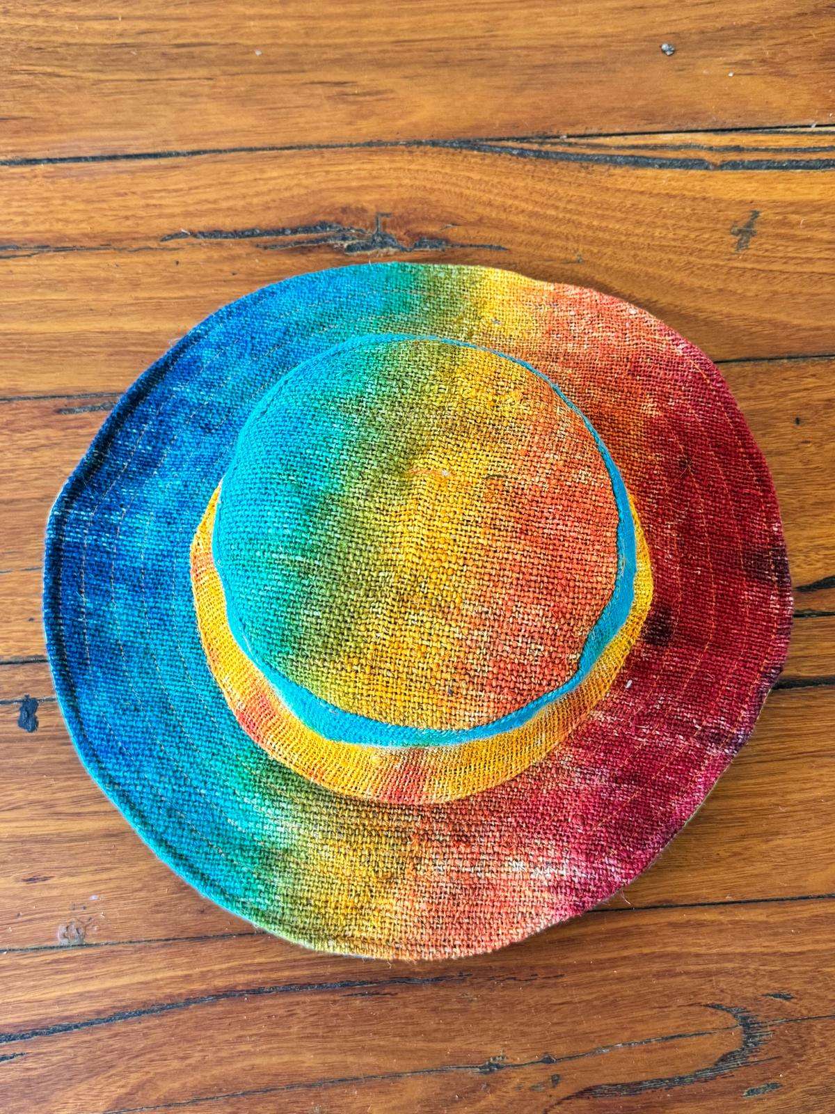 Rainbow solid hemp hat