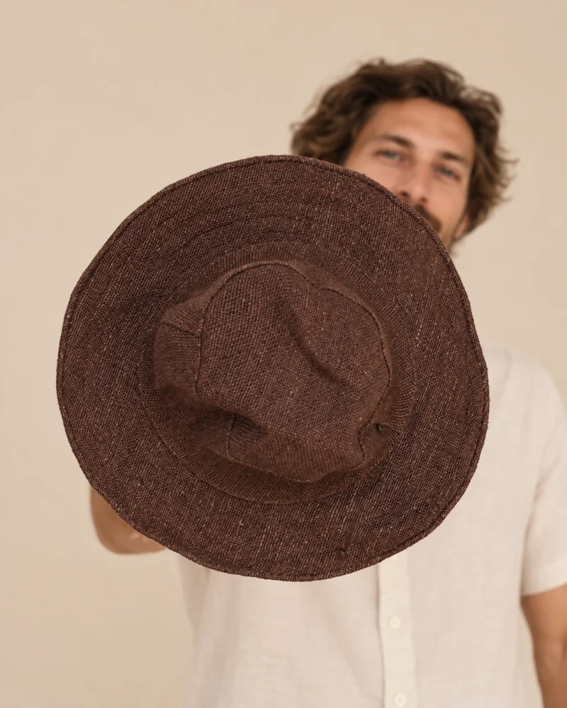 spreadmaya-brown-hemp-hat-closeup