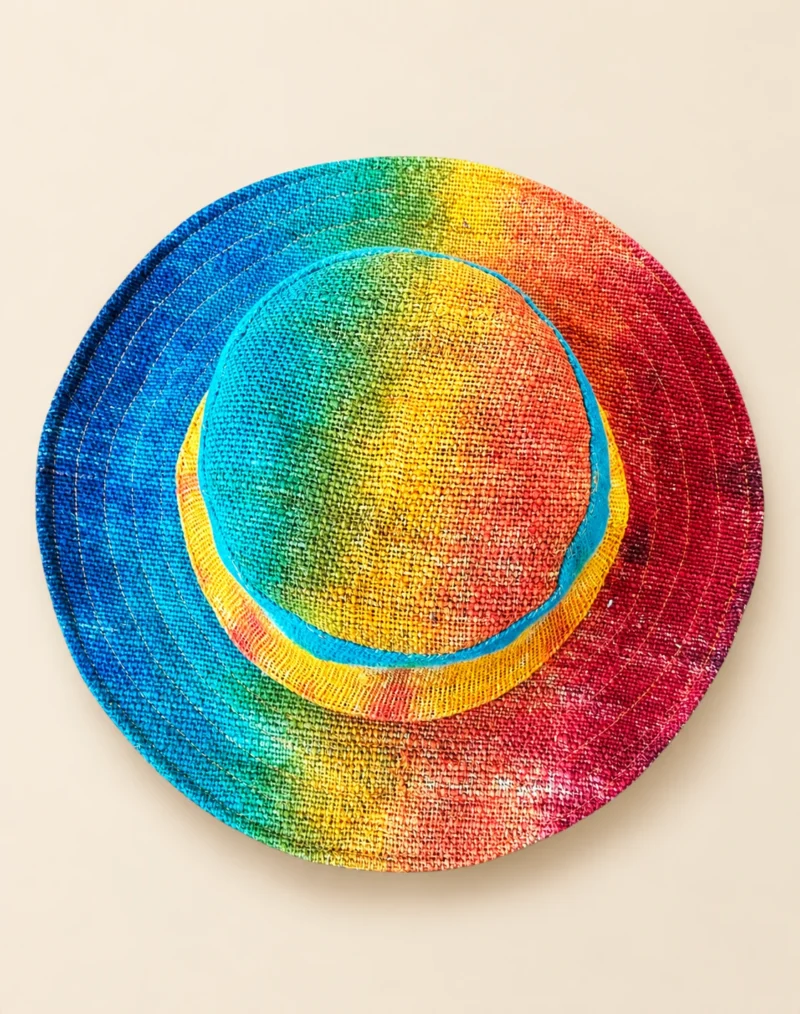 Rainbow KTM Hemp Safari Hat – Wide Brim - Image 3