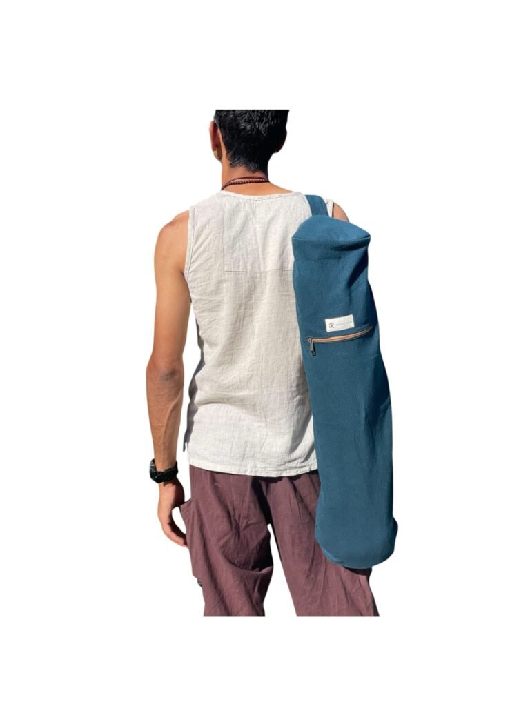 Model-carrying-blue-yoga-mat-bag