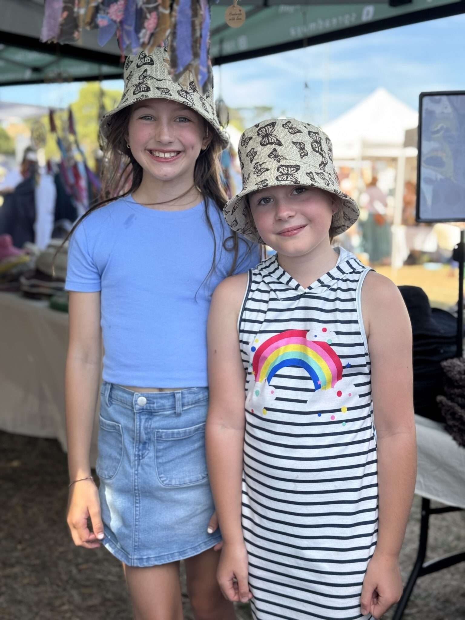 Hemp Bucket Hat Butterfly - Image 2