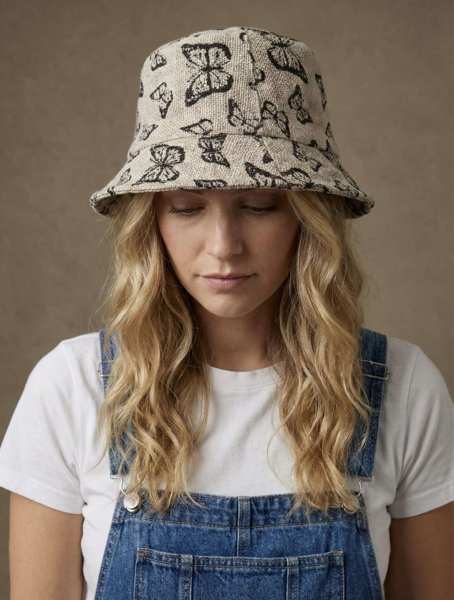 Hemp Bucket Hat Butterfly