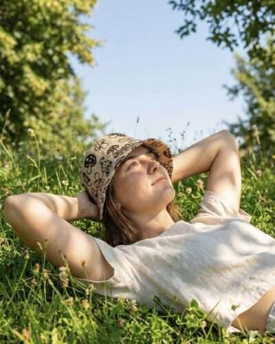 Hemp Bucket Hat Mushroom - Image 2