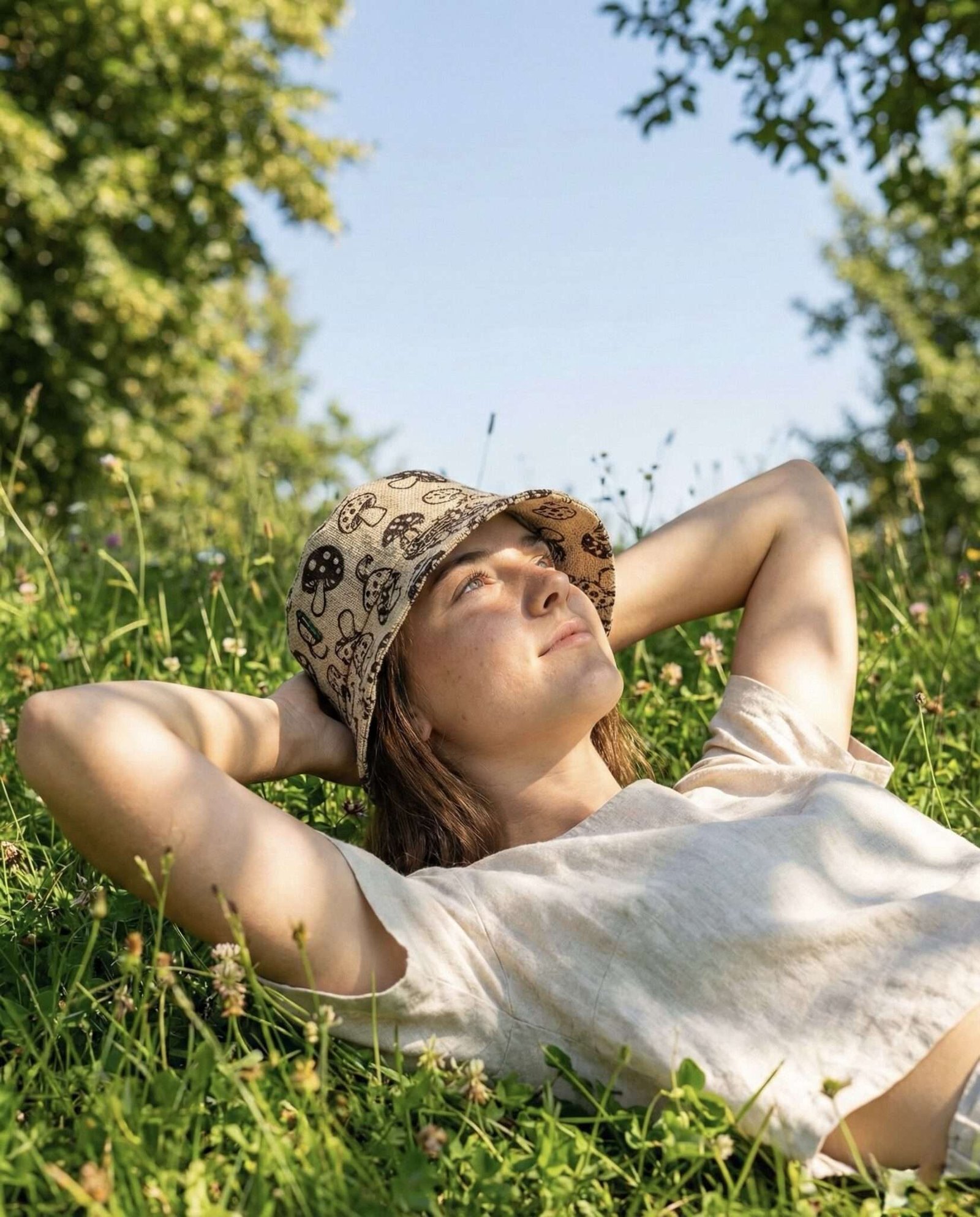 Hemp Bucket Hat Mushroom - Image 2
