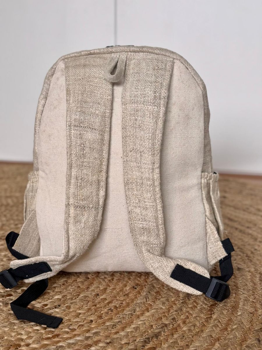 sustainable functional backpack back