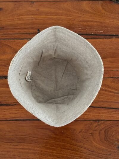 beige bucket hat inside