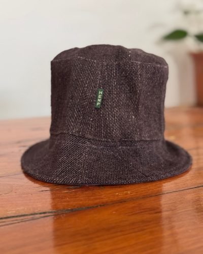 brown bucket hat front
