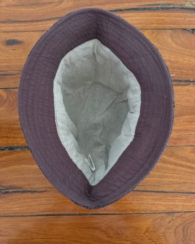 brown bucket hat inside