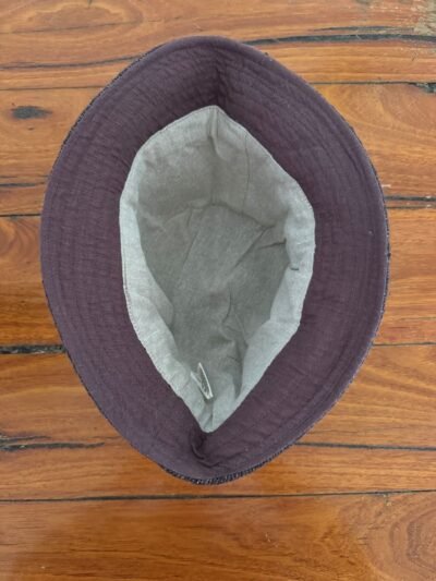 brown bucket hat inside