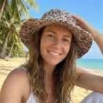 Floral Print Hemp Hat - Wide Brim