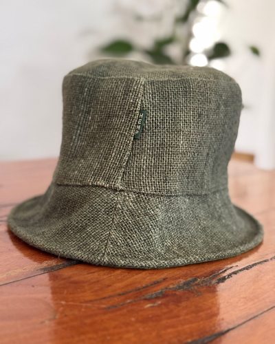 green bucket hat front