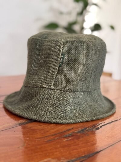 green bucket hat front
