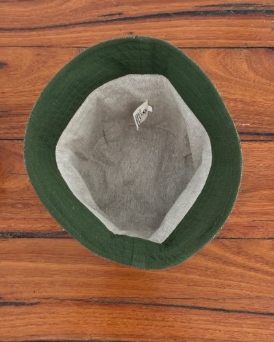 green bucket hat inside