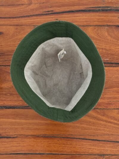 green bucket hat inside