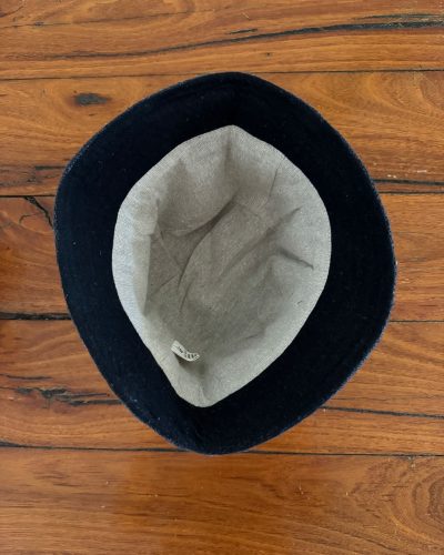 navy blue bucket hat inside