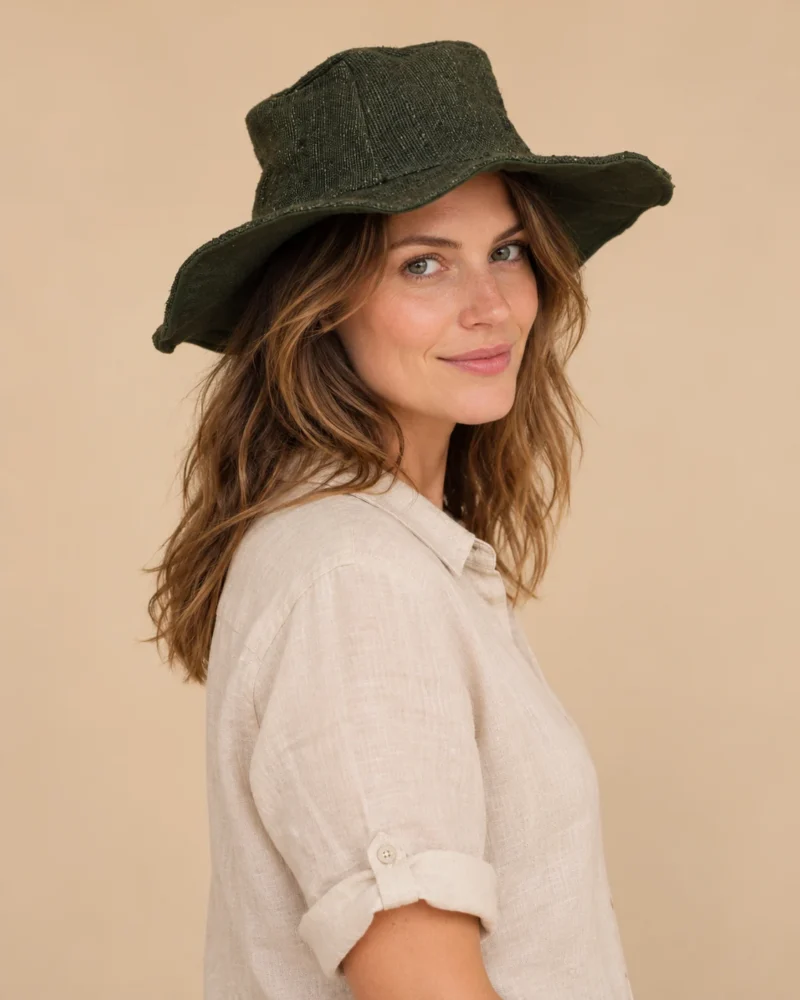 Green KTM Hemp Safari Hat – Wide Brim