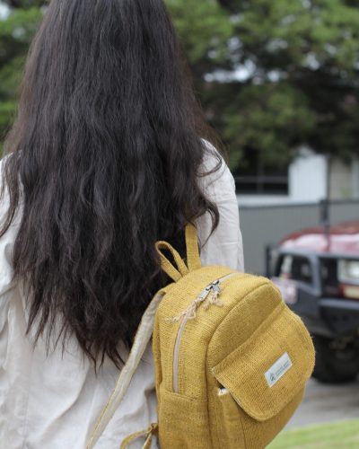 Lime Green hempster buddy mini backpack by spread maya
