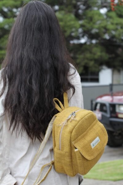 Lime Green hempster buddy mini backpack by spread maya