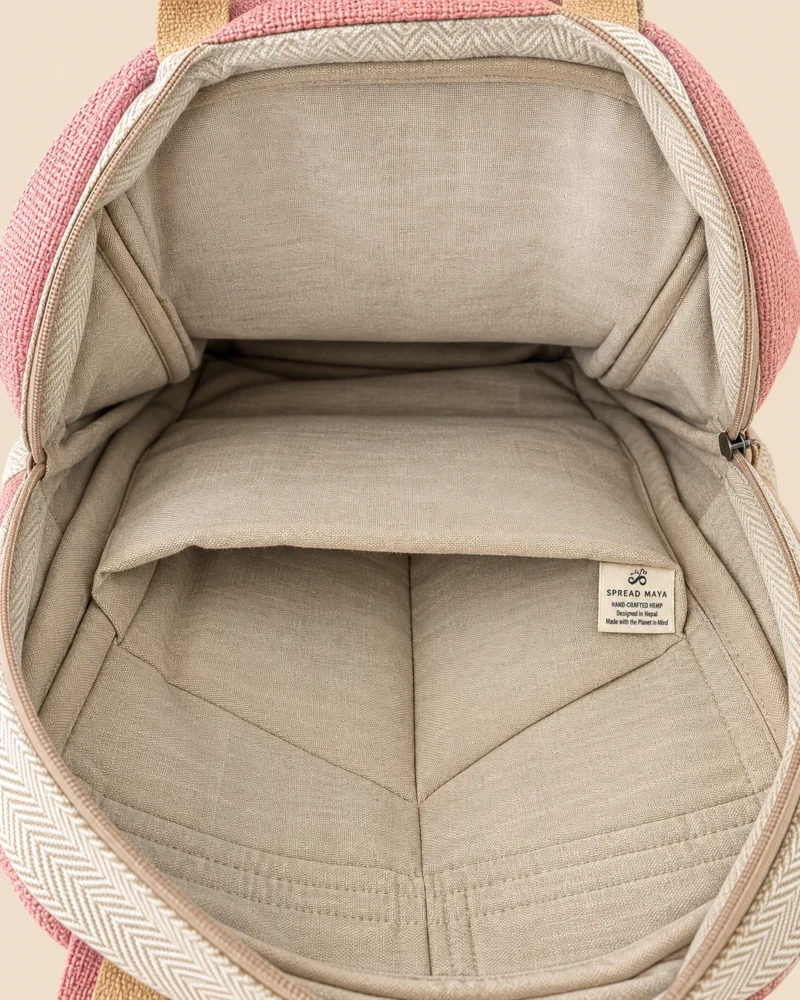 Hemp-Maternity-Backpack-green-inside