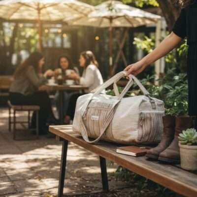 Hemp Duffle Maya Bag | Eco Travel, Gym & Weekend Bag - Image 3