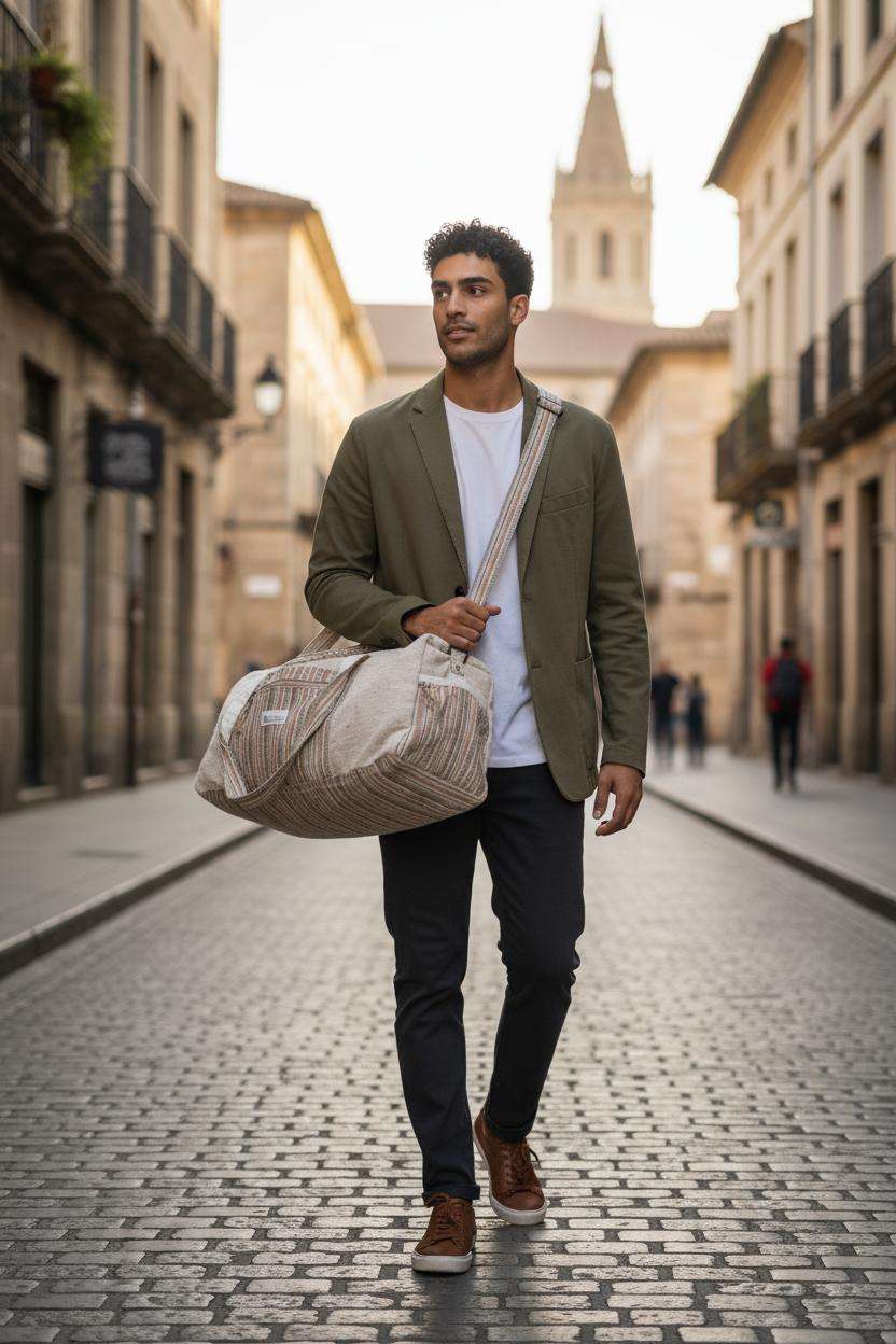 Hemp Duffle Maya Bag | Eco Travel, Gym & Weekend Bag - Image 2