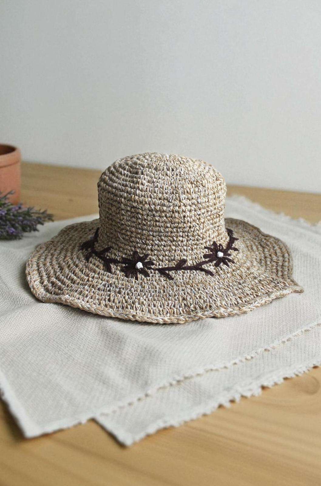 Crochet hat front view