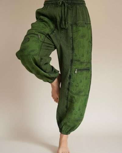 Mushroom Trousers Light Green leg