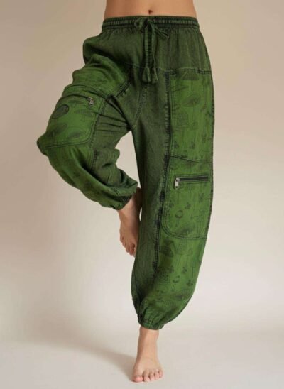Mushroom Trousers Light Green leg