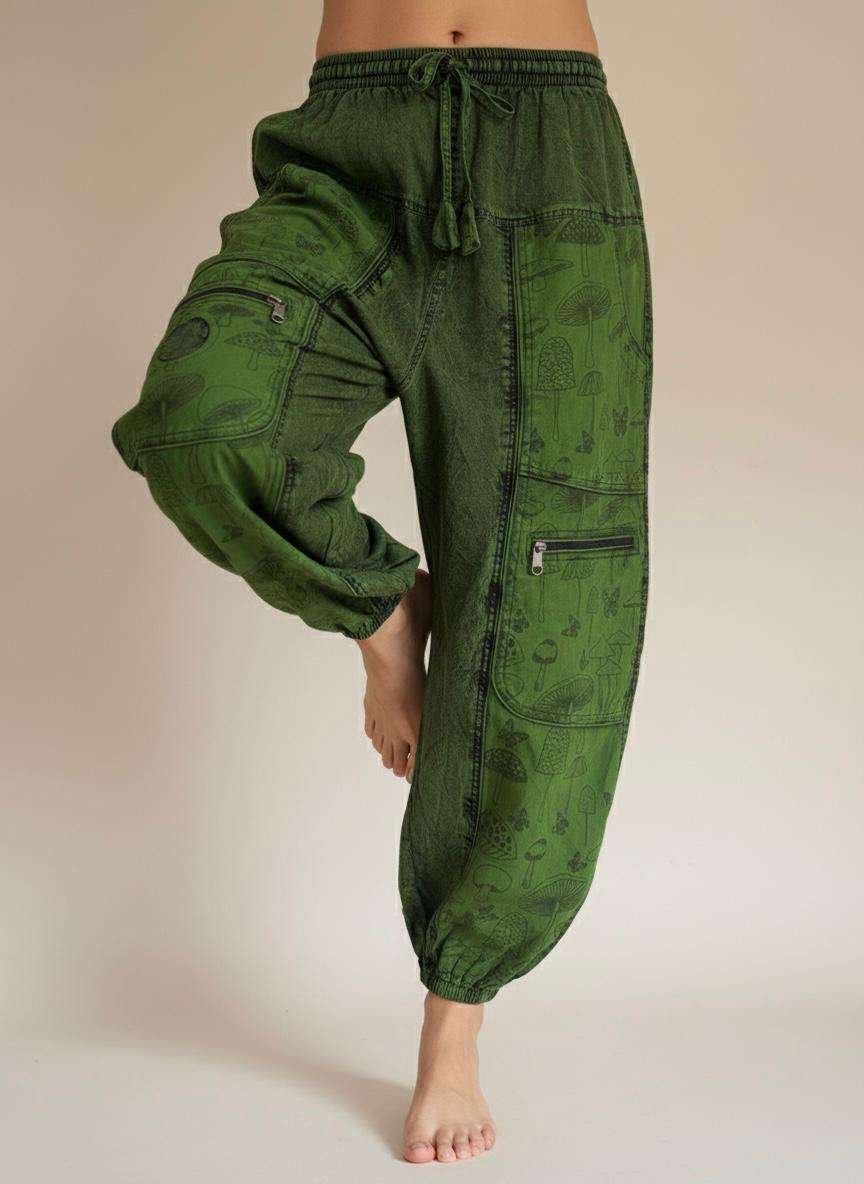 Mushroom Trousers Light Green leg