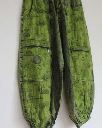 Mushroom Trousers Light Green cuff