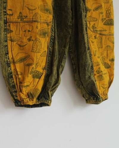 mushroom printed trousers cuff