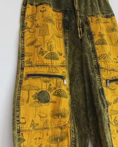 ShroomBloom Trousers - Yellow - Premium Cotton, 4 Pockets, Unisex Fit - Image 6