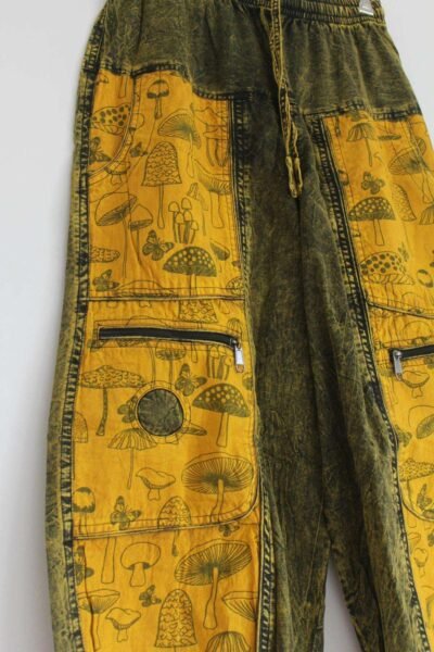 ShroomBloom Trousers - Yellow - Premium Cotton, 4 Pockets, Unisex Fit - Image 6