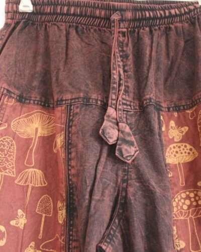 mushroom-printed-trousers drawstring