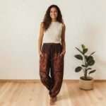 ShroomBloom Mushroom Print Pants - Brown