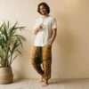 ShroomBloom Trousers - Yellow - Premium Cotton, 4 Pockets, Unisex Fit