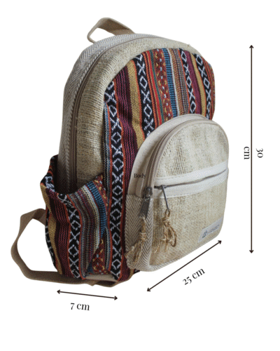 hemp mini backpack measurements