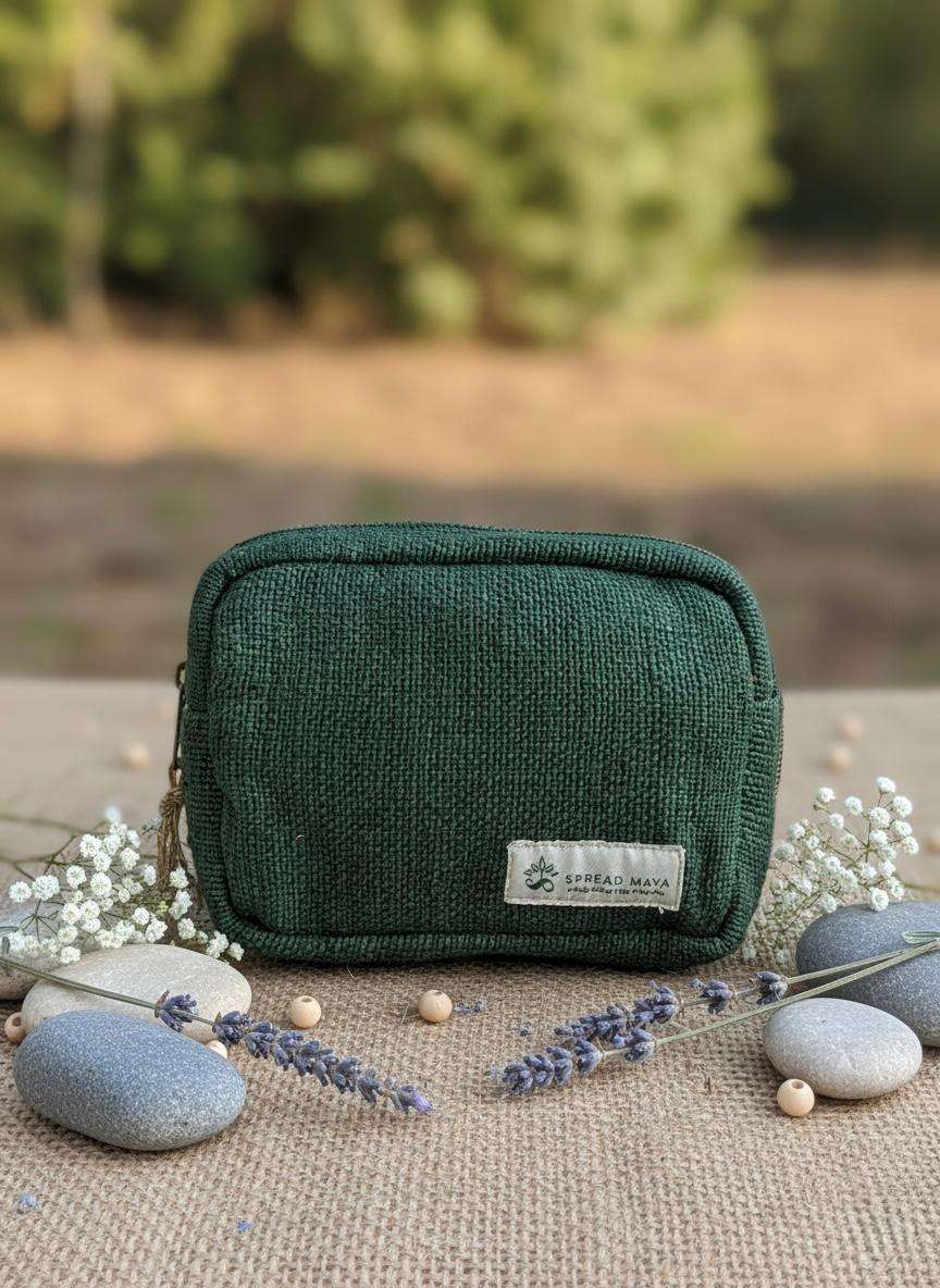 Hemp Travel Pouch – Green