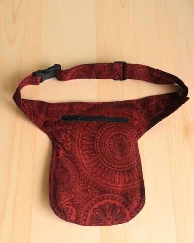 Korra Bum Bag - Red - Unisex Cotton Bum Bag - Image 2