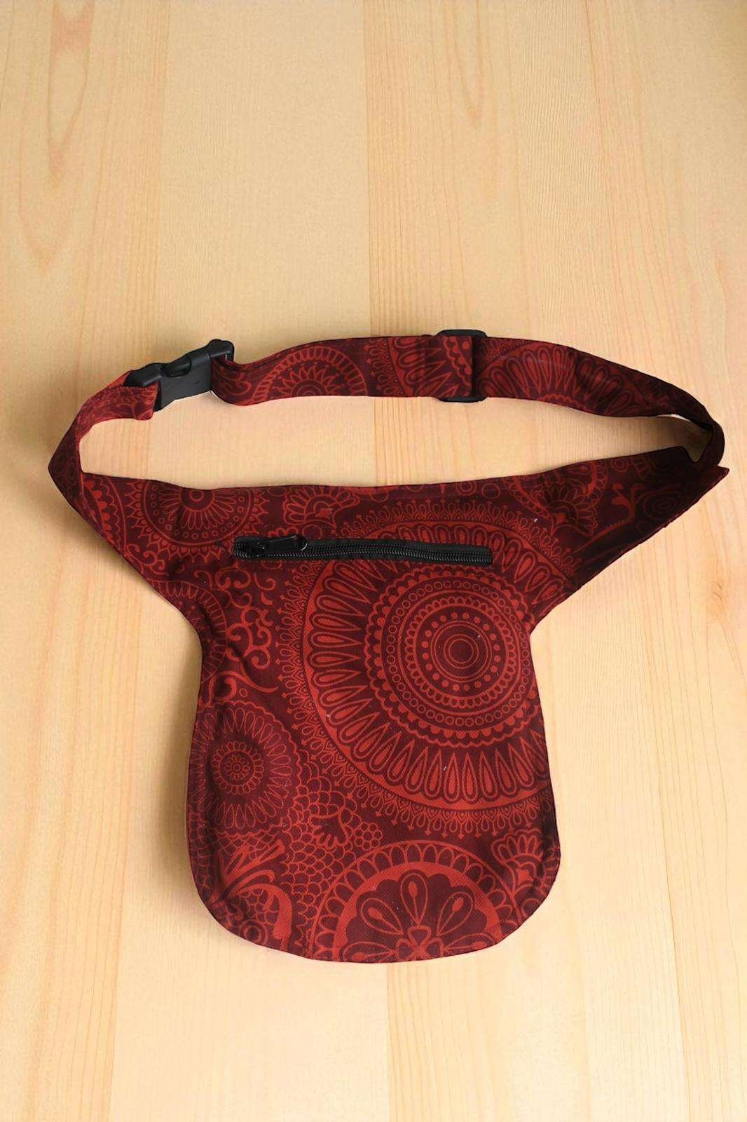 Korra Bum Bag - Red - Unisex Cotton Bum Bag - Image 2