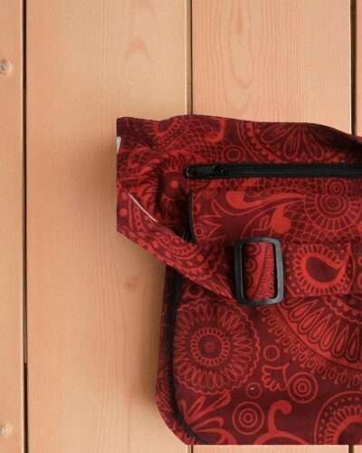 Korra Bum Bag - Red - Unisex Cotton Bum Bag - Image 4