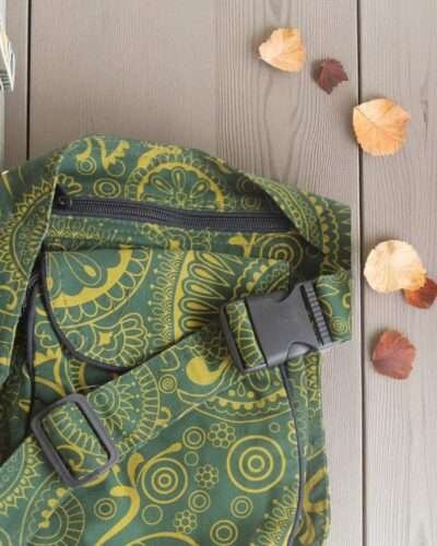 Korra Bum Bag Green - Handmade Travel Waist Bag - Image 2