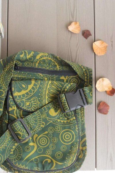 Korra Bum Bag Green - Handmade Travel Waist Bag - Image 2