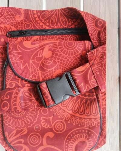 Korra Bum Bag - Red - Unisex Cotton Bum Bag - Image 5