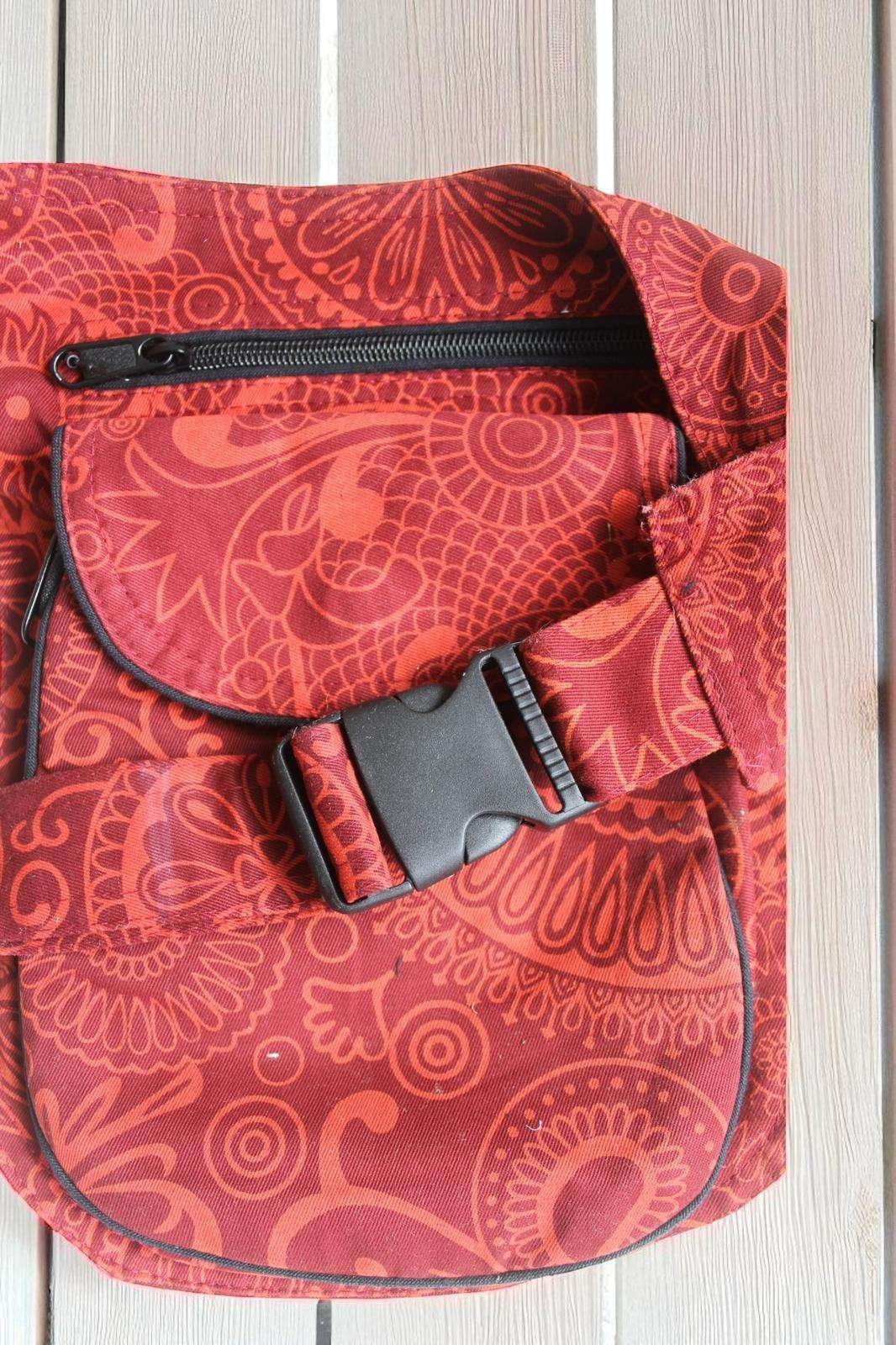 Korra Bum Bag - Red - Unisex Cotton Bum Bag - Image 5