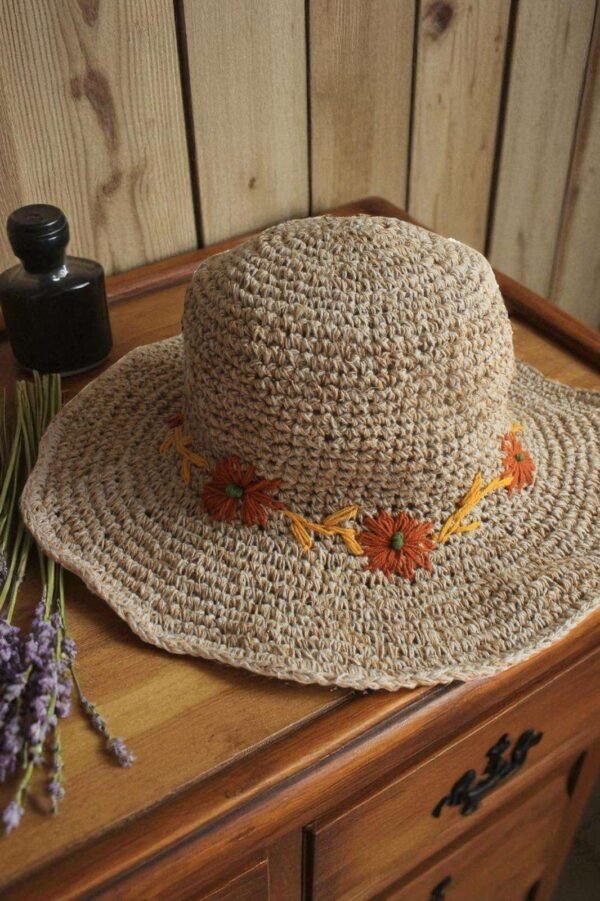 Kumari beige, orange displayed on a table