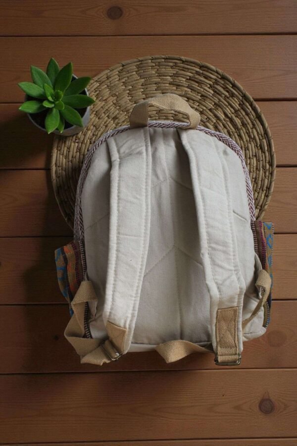 Namaste Mini Hemp Backpack - Ethically Made in Nepal - Image 8