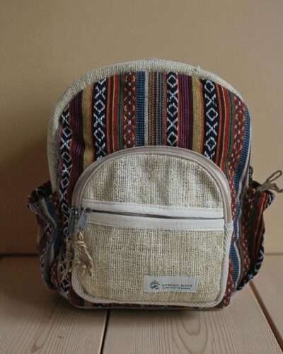 Namaste Mini Hemp Backpack - Ethically Made in Nepal - Image 4