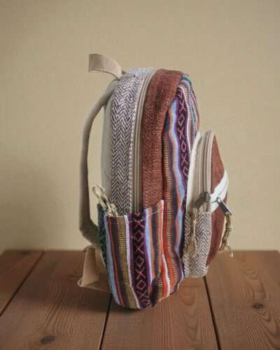 Namaste Mini Hemp Backpack - Ethically Made in Nepal - Image 6